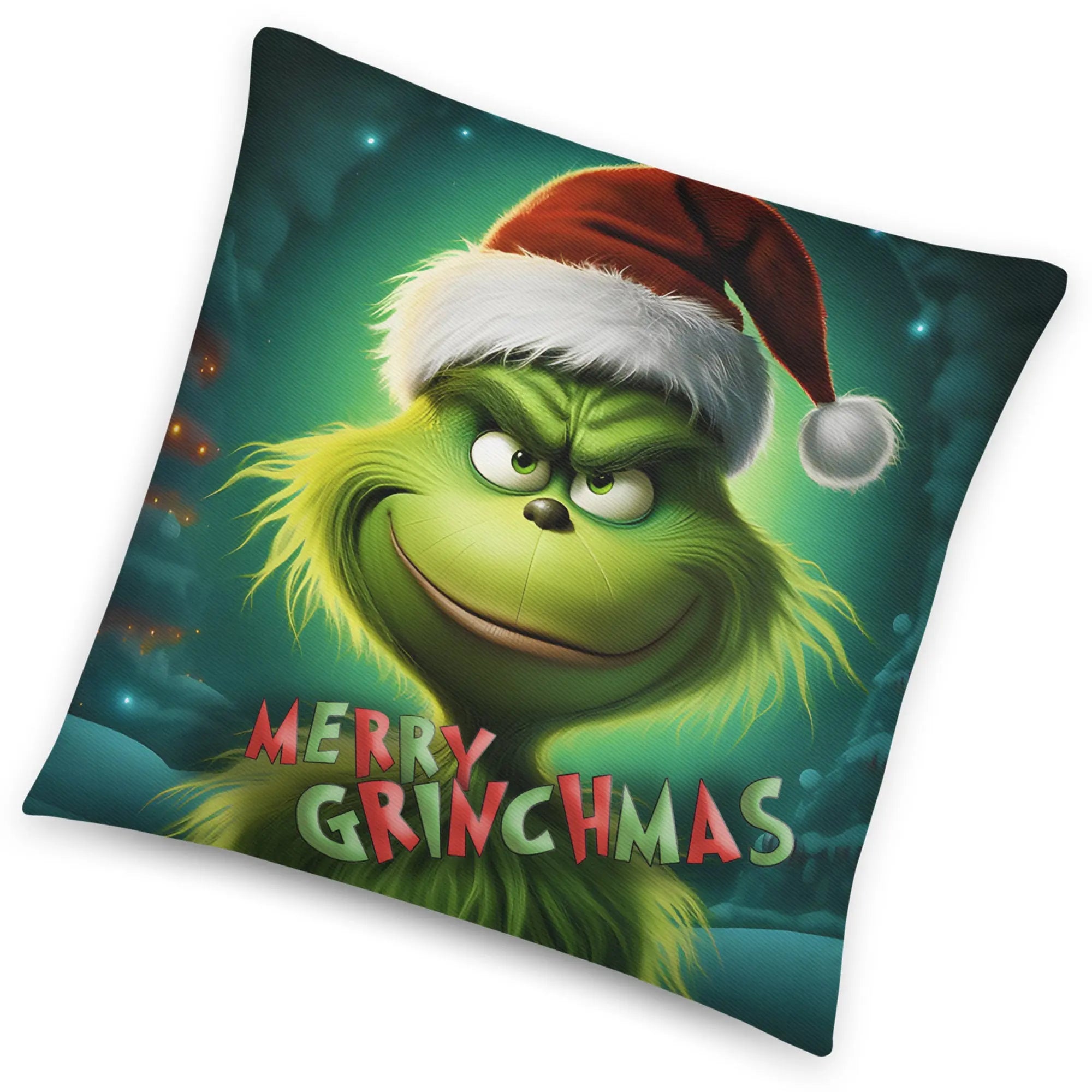 Christmas Pillow for Grinch Fans.  SHOP NOW at The Wishful Fish Kids
