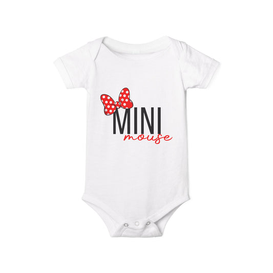 SHOP the MINI MOUSE Baby One Piece at The Wishful Fish KIDS. Ultimate cuteness with a playful design for your baby. For mini me and mommy moments.