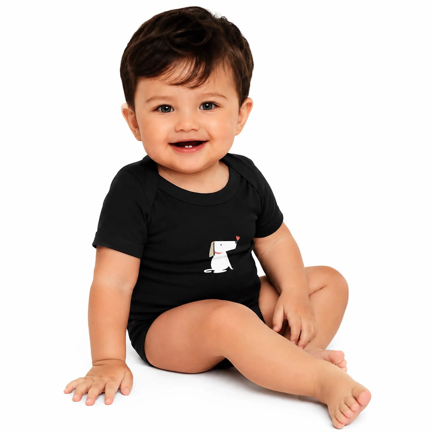 Grab your DOGGIE LOVE One Piece today. SHOP Now at The Wishful Fish Kids
