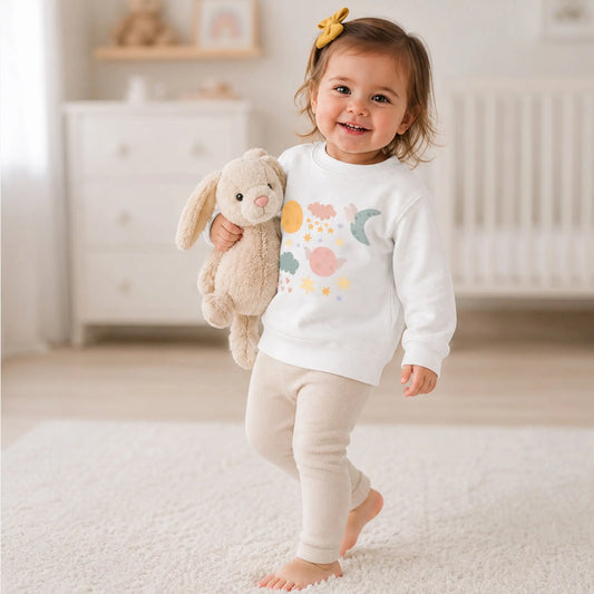 Moon and Stars Sweatshirt — For Your Little Stargazers The Wishful Fish Kids