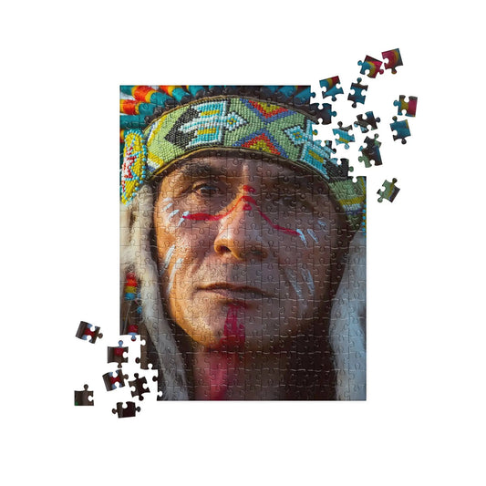 Ready to take on an awesome puzzle challenge? The NATIVE AMERICAN Jigsaw Puzzle is here!  Piece it together with a fun puzzle! SHOP Now at The Wishful Fish KIDS
