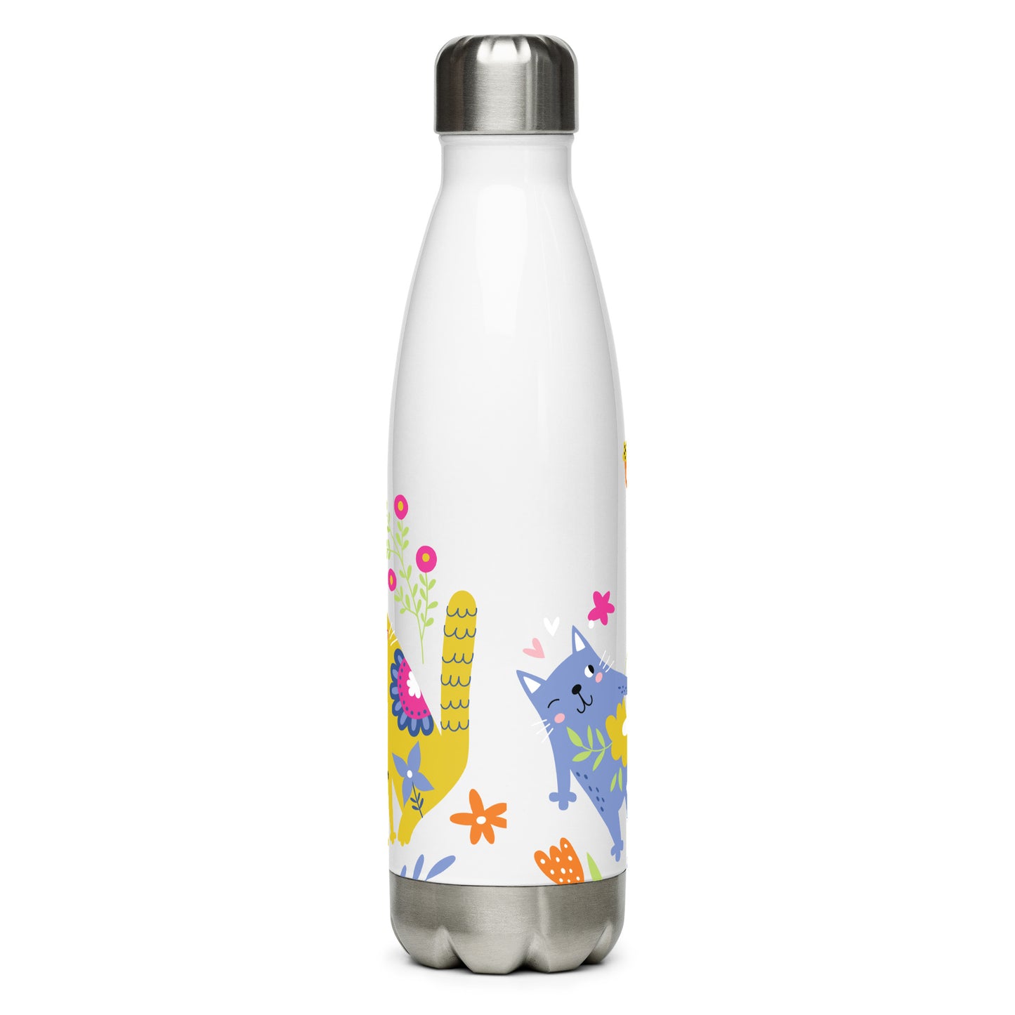 SHOP PLAYFUL KITTIES Water Bottle at The Wishful Fish KIDS. The cute kitty design makes a perfect gift for all ages! Grab yours today before it scurries away!