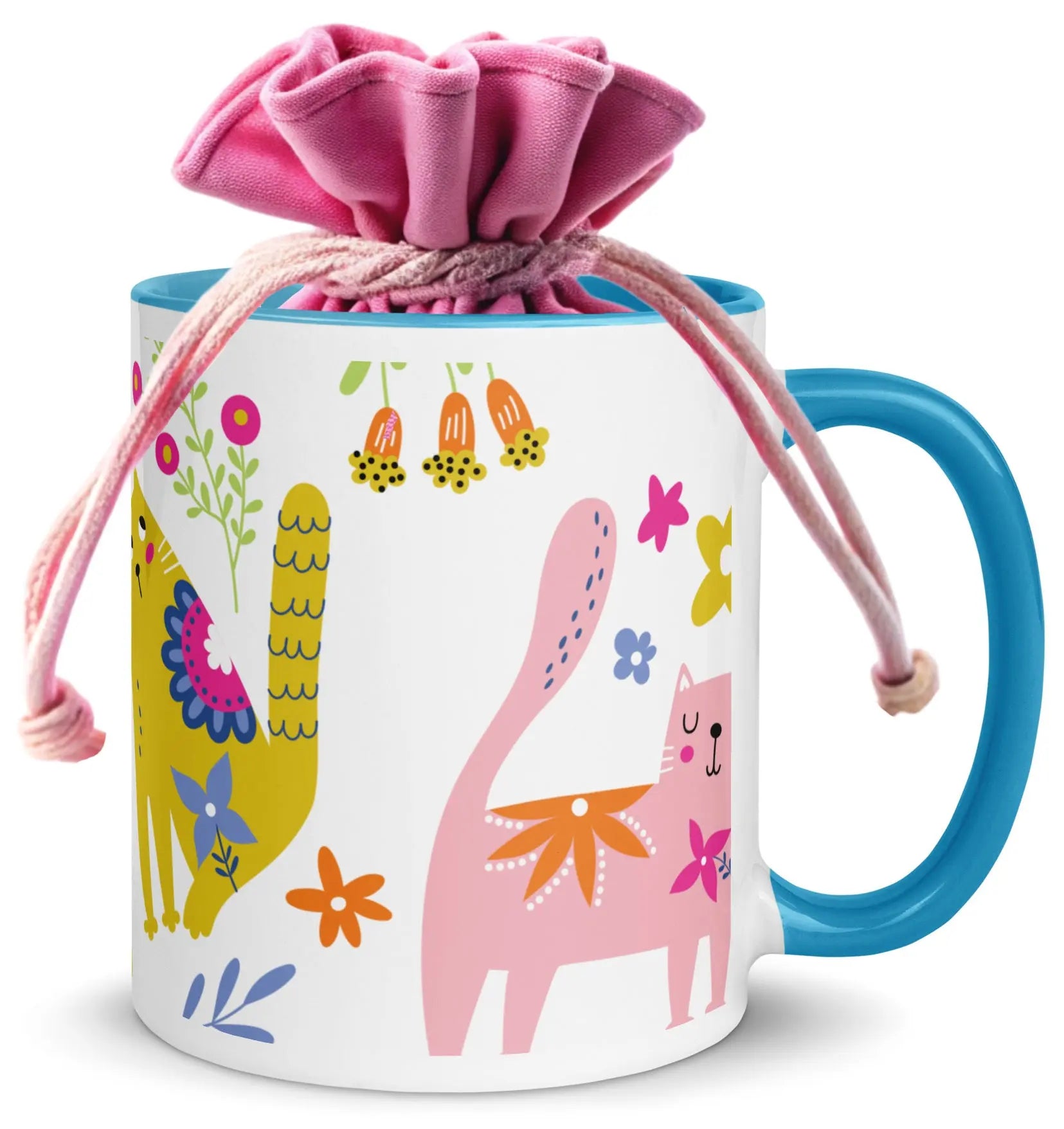 You can also make them extra fun with jelly beans, a mini stuffed kitty, or a colorful napkin that matches the color of the mug. SHOP Now at The Wishful Fish Kids