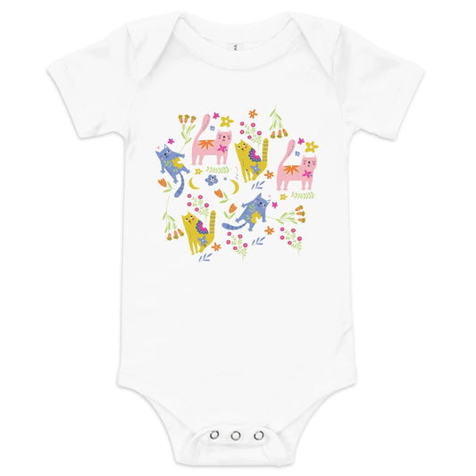 It's one of our favorite perfect gifts for a newborn or baby showers. SHOP PLAYFUL KITTIES One Piece at The Wishful Fish KIDS. 