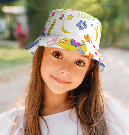 PLAYFUL KITTIES Bucket Hat - Premium Bucket Hat from The Wishful Fish Kids - Just $28.50! Shop now at The Wishful Fish Kids