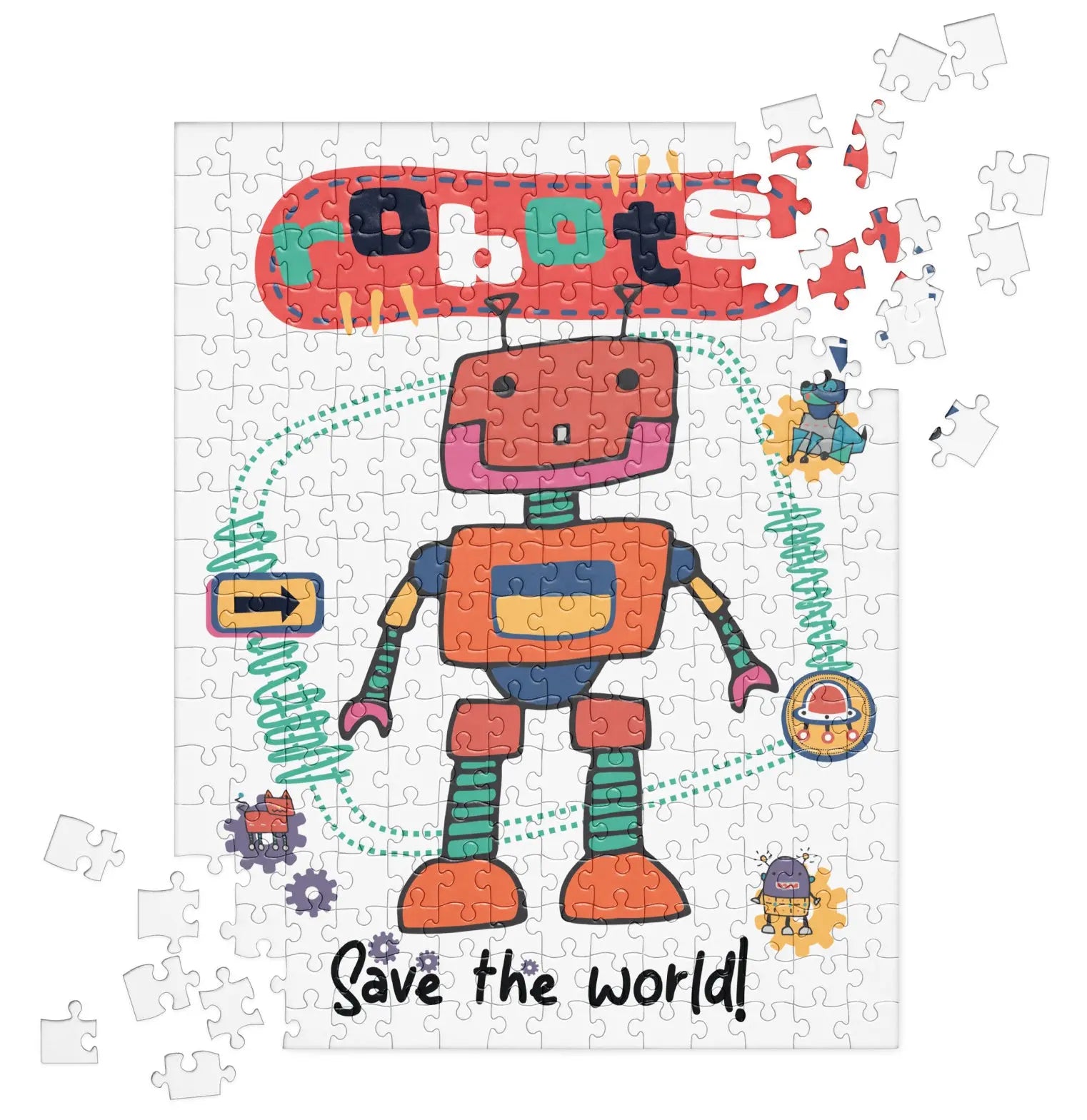 SHOP NOW at The Wishful Fish KIDS. Snag your ROBOTS WORLD Jigsaw Puzzle the future of puzzle fun is here!
