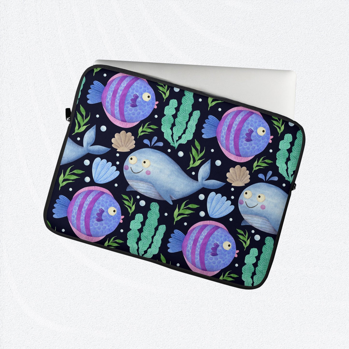 SEA CREATURES Laptop Sleeve - 13" & 15" - Premium Laptop Sleeve from The Wishful Fish Kids - Just $28.00! Shop now at The Wishful Fish Kids