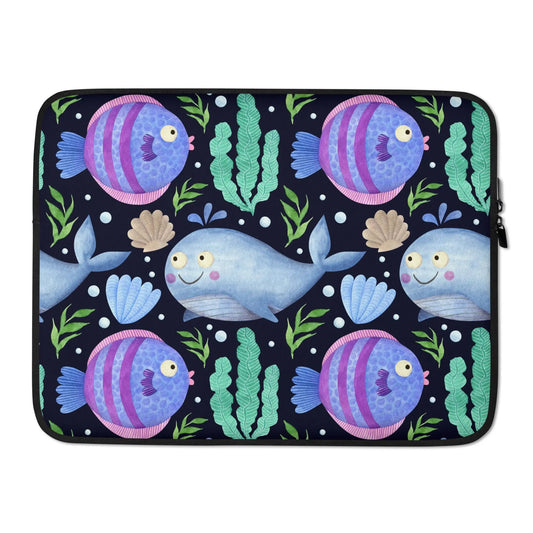 SHOP SEA CREATURES Laptop Sleeve at The Wishful Fish KIDS. This laptop sleeve is more than just protection—it’s one of those gifts that are fun and functional. 