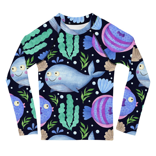 SHOP SEA CREATURES Rash Guard Shirt at The Wishful Fish KIDS. Our swim shirt makes a SPLASH as one of our super fun gifts. Grab yours today before it swims away!