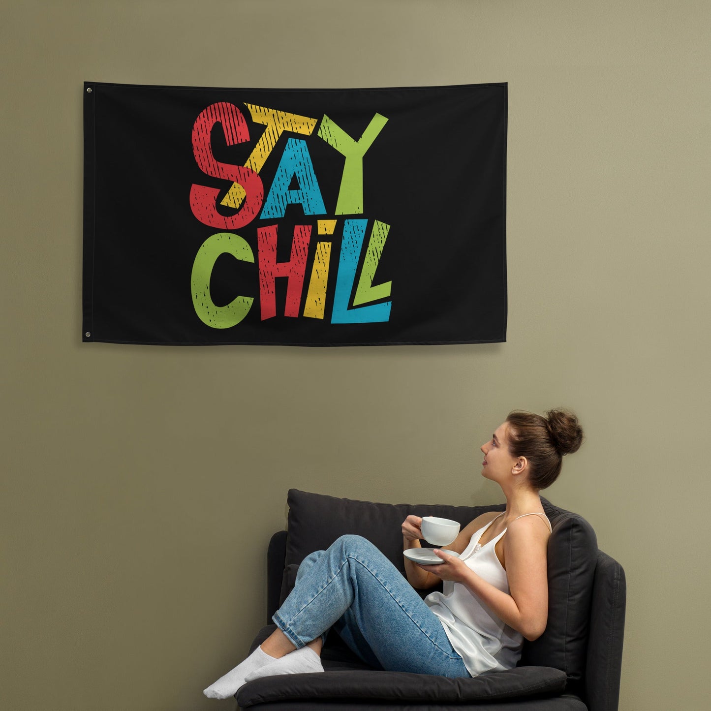 STAY CHILL Flag for Teens Room, Dorms & Parties - Premium Flag from The Wishful Fish Kids - Just $34.50! Shop now at The Wishful Fish Kids