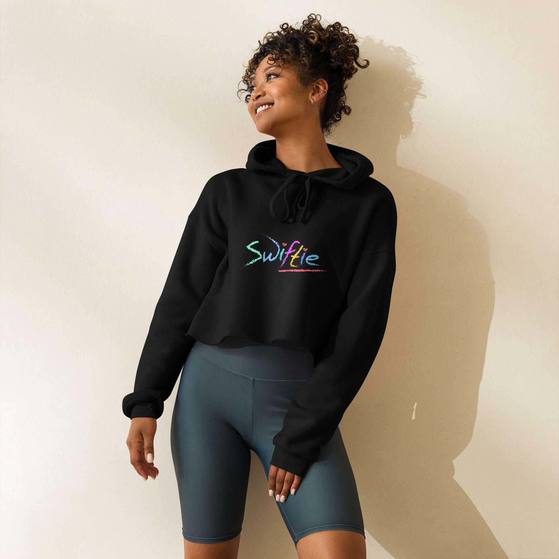 The SWIFTIE Cropped Hoodie – Taylor Swift-inspired, trendy, and ultra-soft. Shop now at The Wishful Fish Kids! 