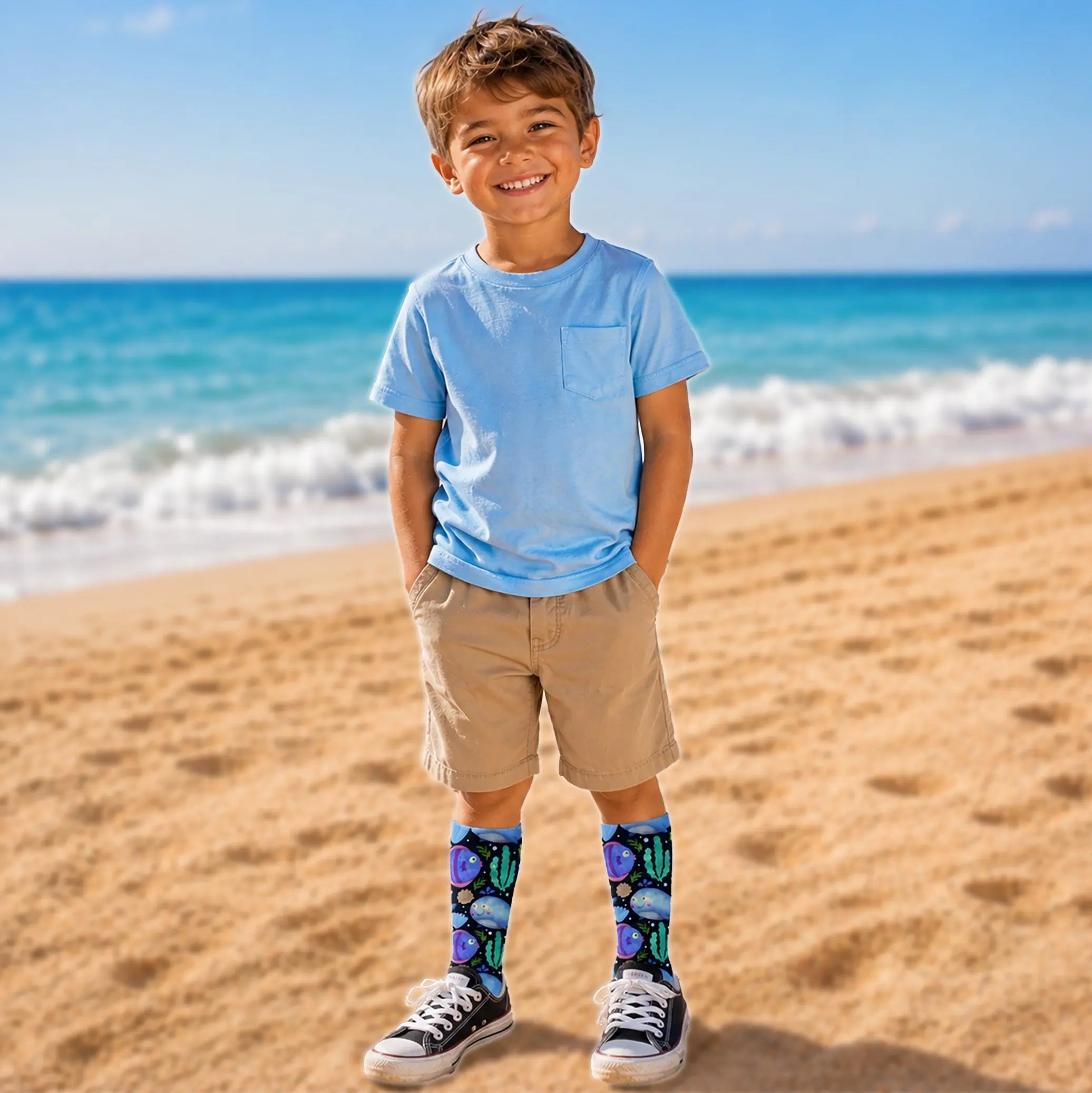 Fun Socks Made to Make a Splash. SHOP Now at The Wishful Fish Kids