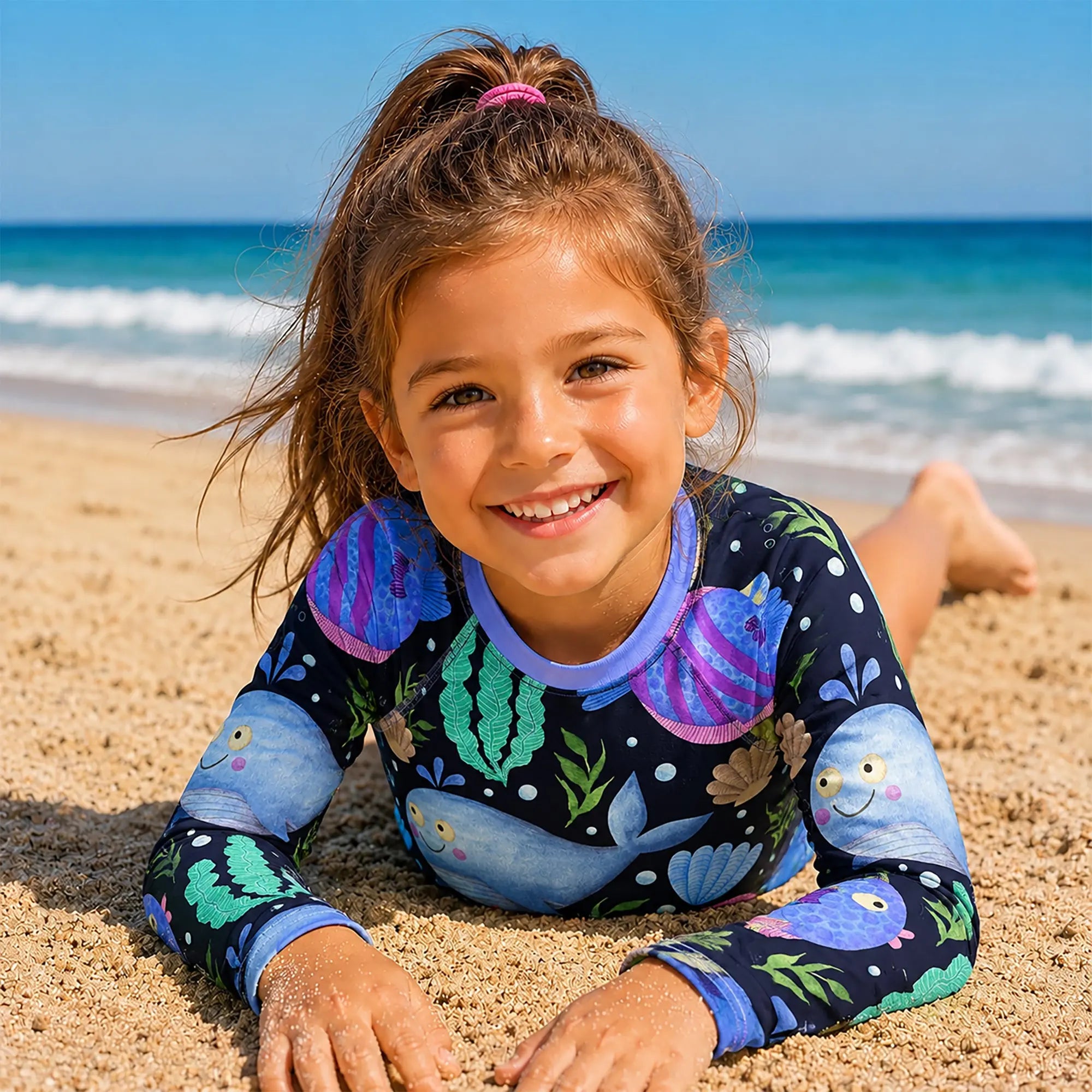 A fun design with playful sea creatures, it’s one of those fun accessories that kids love to wear. SHOP Now at The Wishful Fish Kids