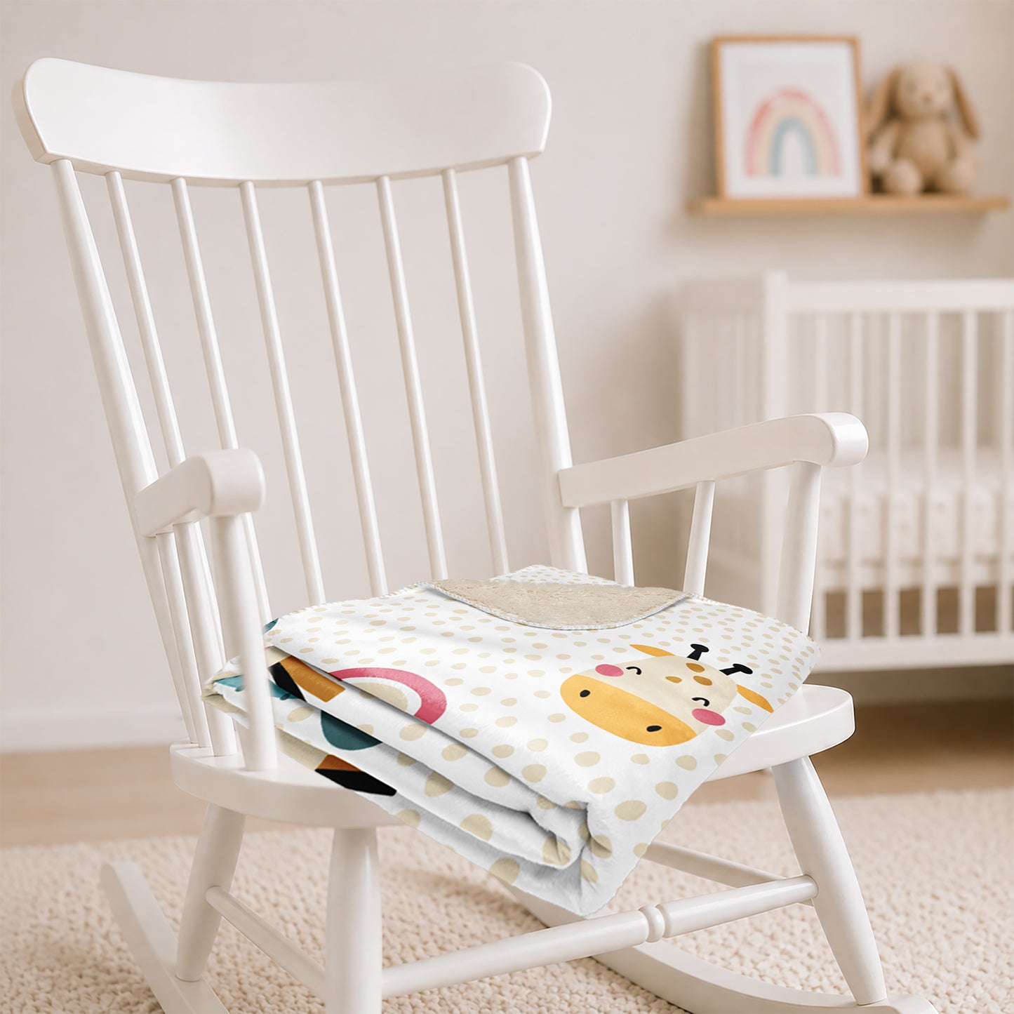 Sherpa Baby Blanket Animals Design —  Perfect for a New Baby Gift The Wishful Fish Kids