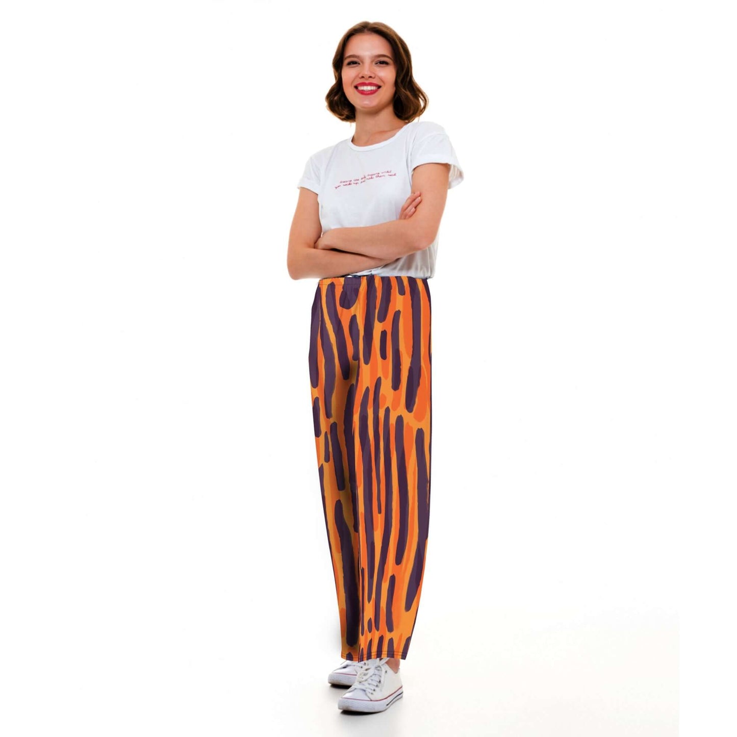 Zebra Stripes Unisex Wide Leg Pants - Premium Wide Leg Pants from The Wishful Fish Kids - Just $40! Shop now at The Wishful Fish Kids