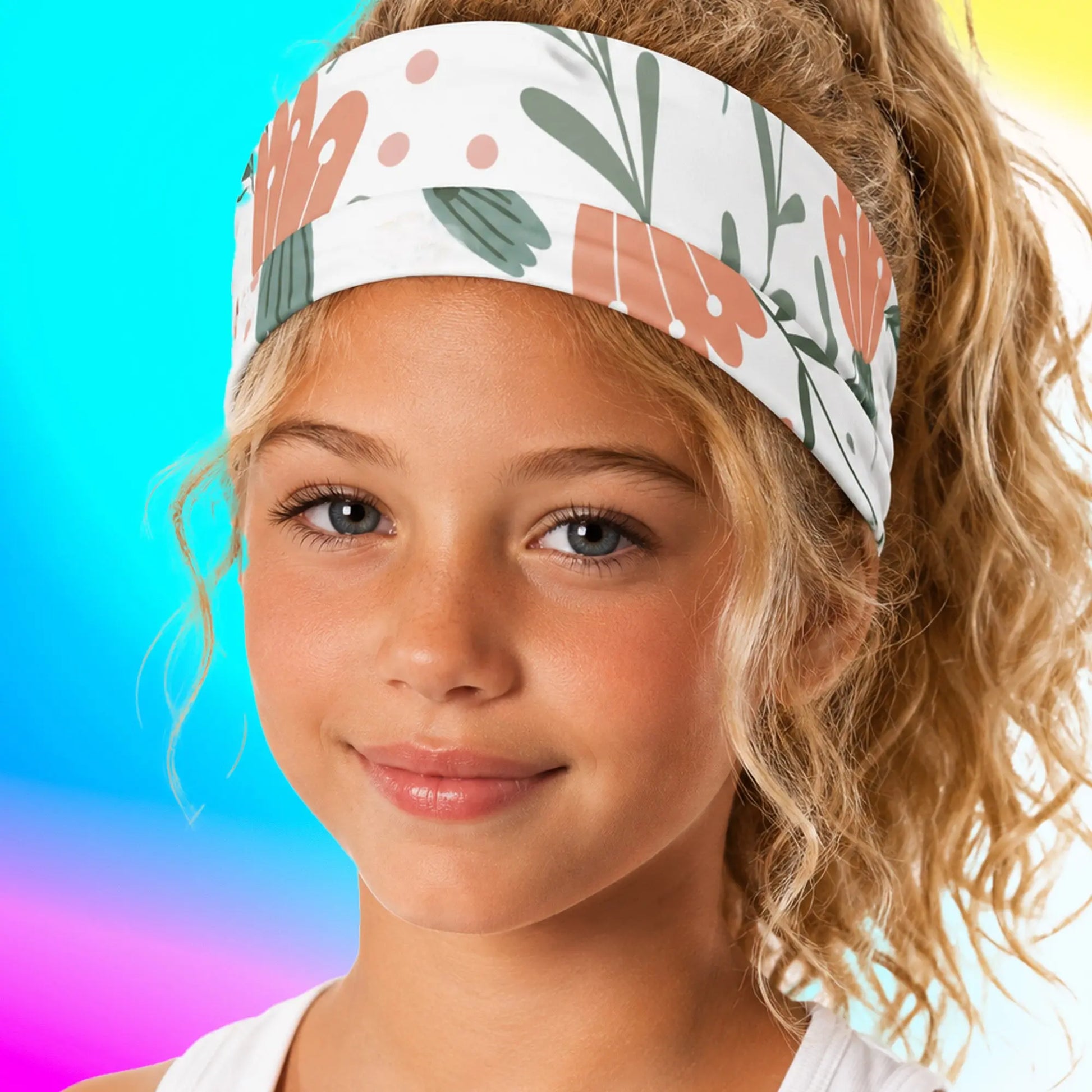 Summer Floral Headband — Vibrant, Comfortable Accessory for Effortless Style! The Wishful Fish Kids
