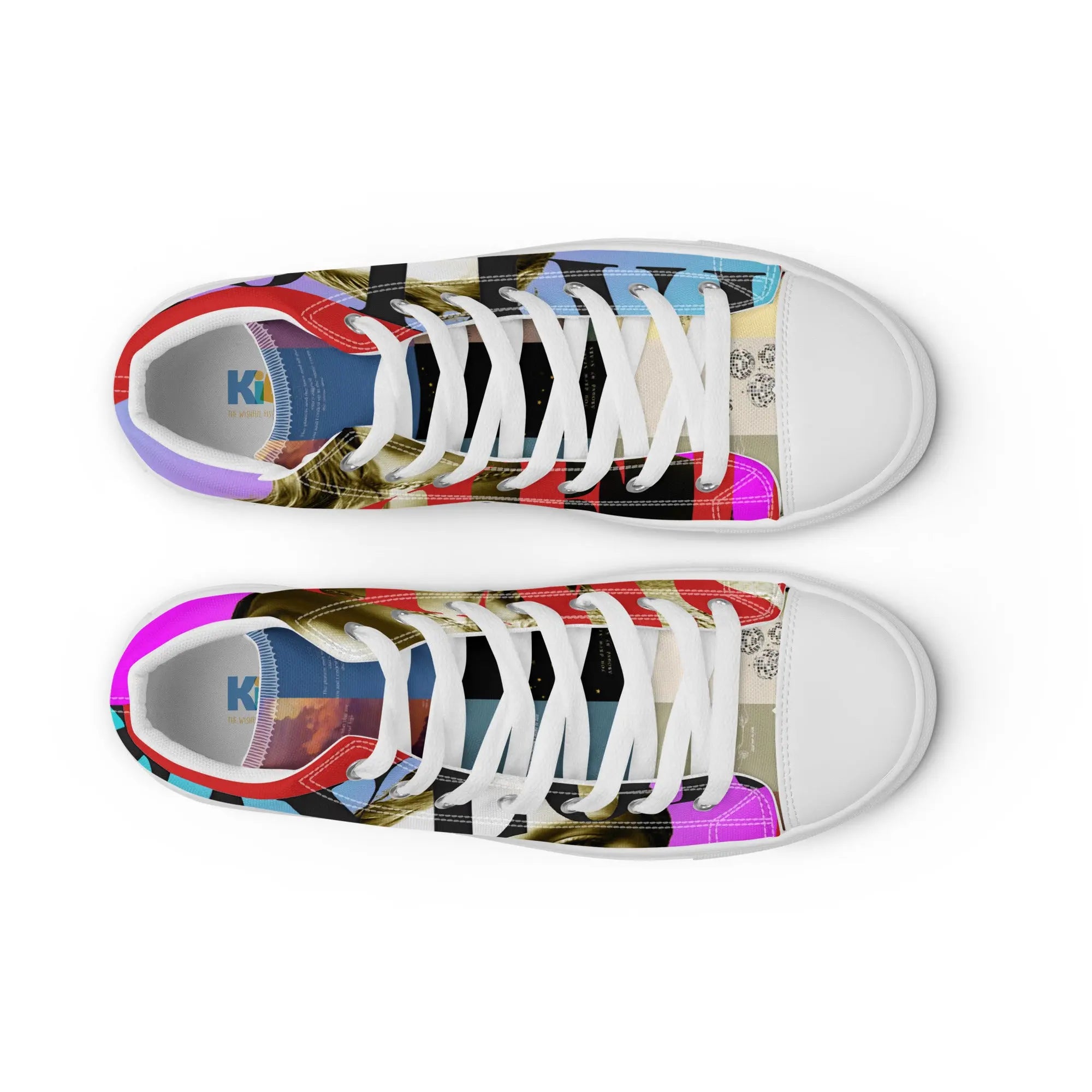 Step into your favorite era with Swiftie Fan High Top Shoes designed for fans who love making a statement. SHOP Now at The Wishful Fish Kids