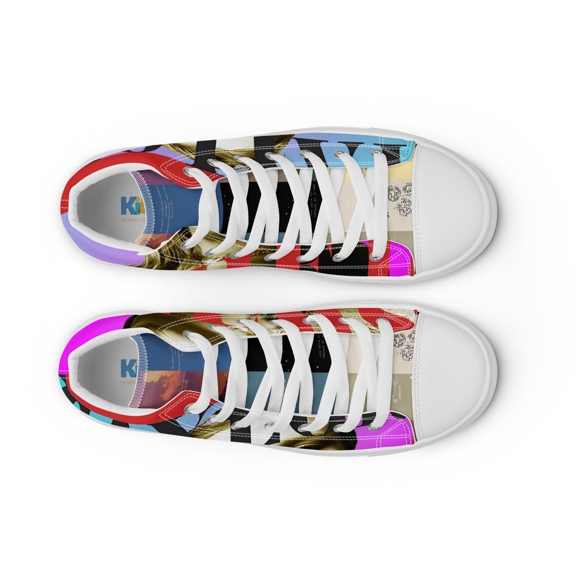 Step into your favorite era with Swiftie Fan High Top Shoes designed for fans who love making a statement. SHOP Now at The Wishful Fish Kids