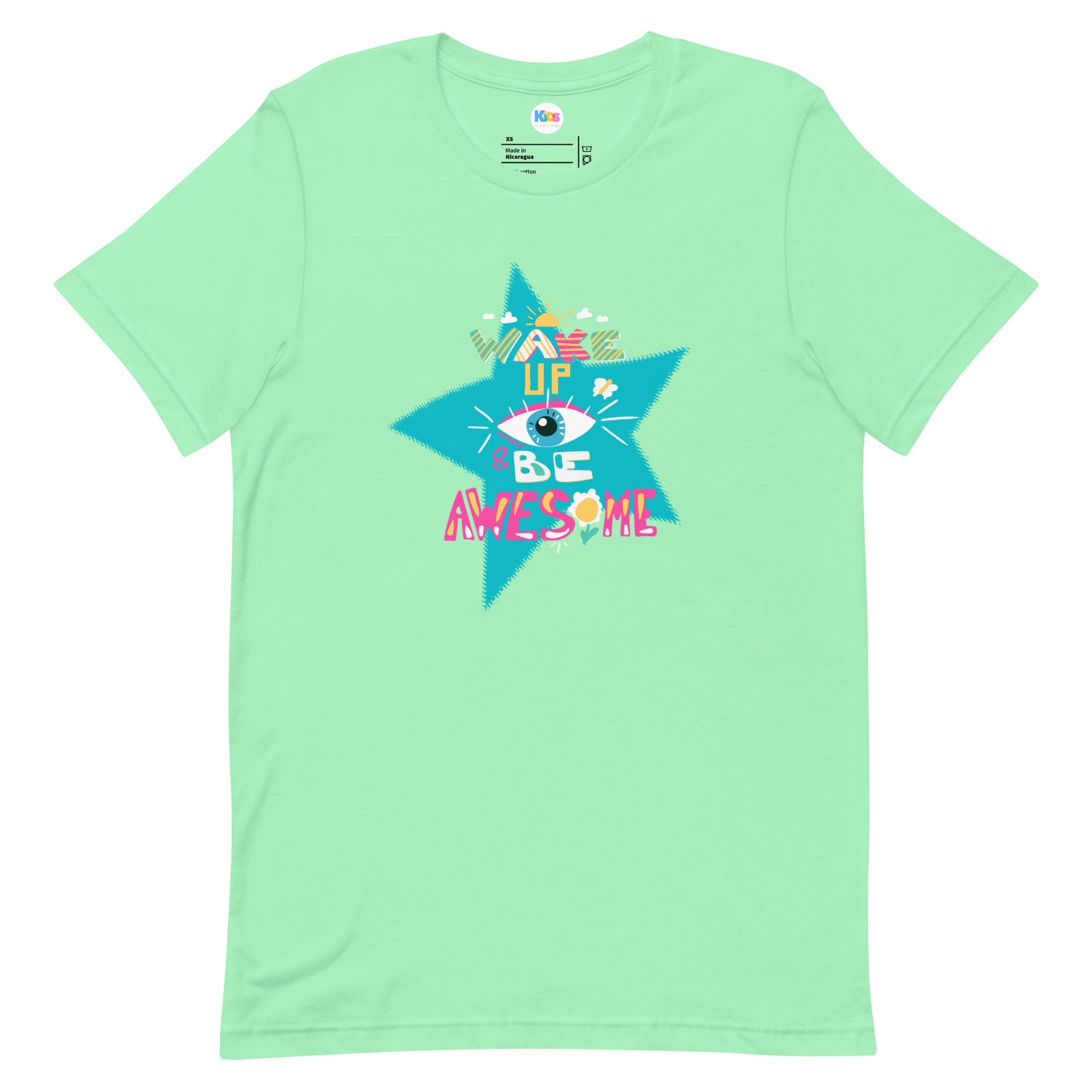 WAKE UP & BE AWESOME Unisex Tee - Premium Tee from The Wishful Fish Kids - Just $20.78! Shop now at The Wishful Fish Kids
