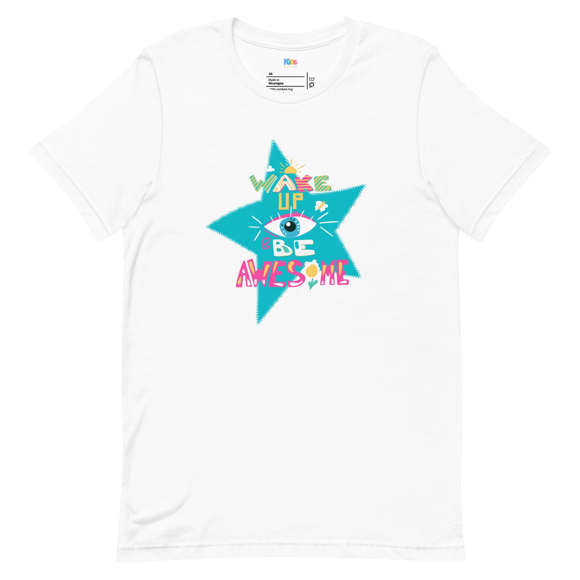 WAKE UP & BE AWESOME Unisex Tee - Premium Tee from The Wishful Fish Kids - Just $20.78! Shop now at The Wishful Fish Kids