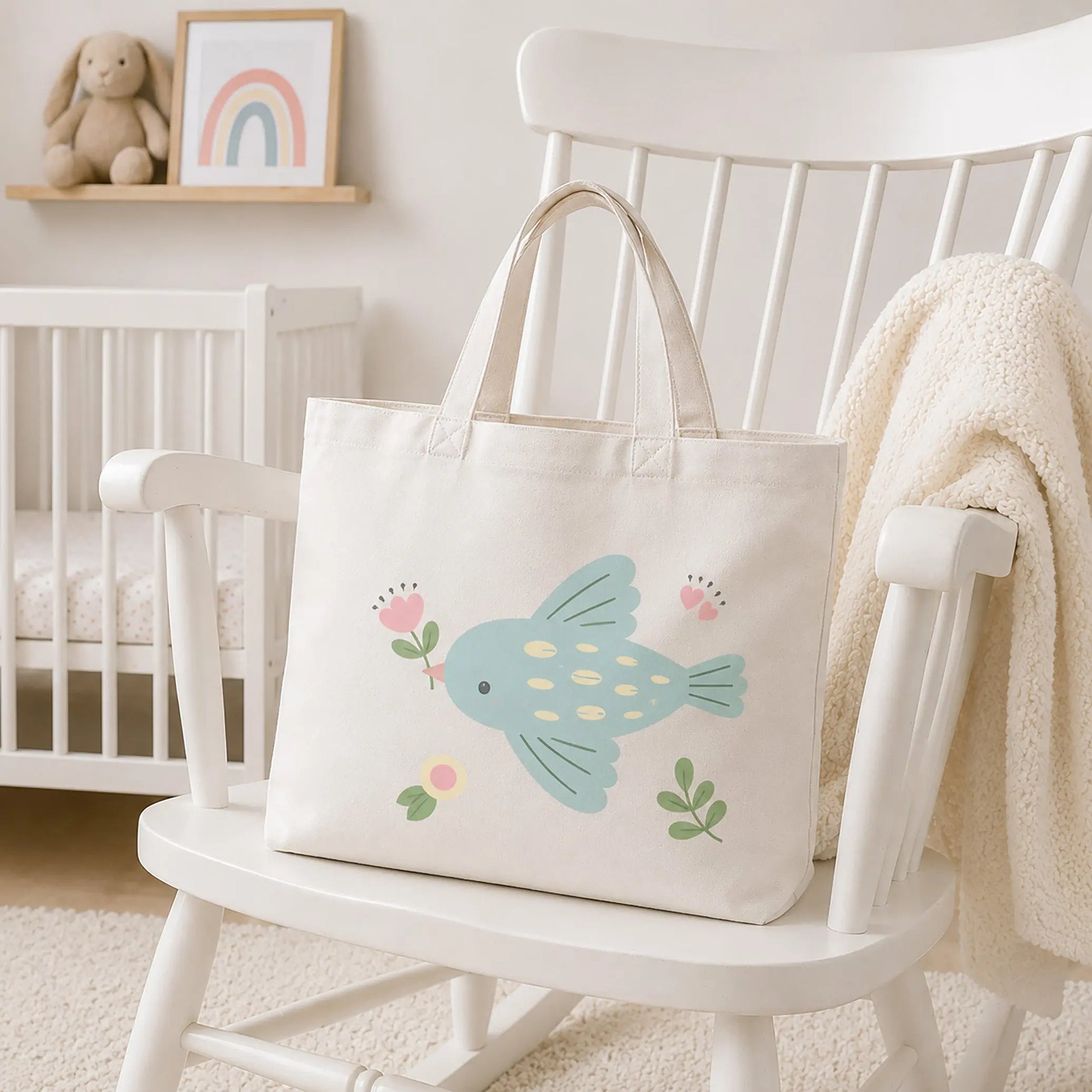 WELCOME BABY Tote Bag — A Sweet Tote for a New Baby Gift! The Wishful Fish KIDS