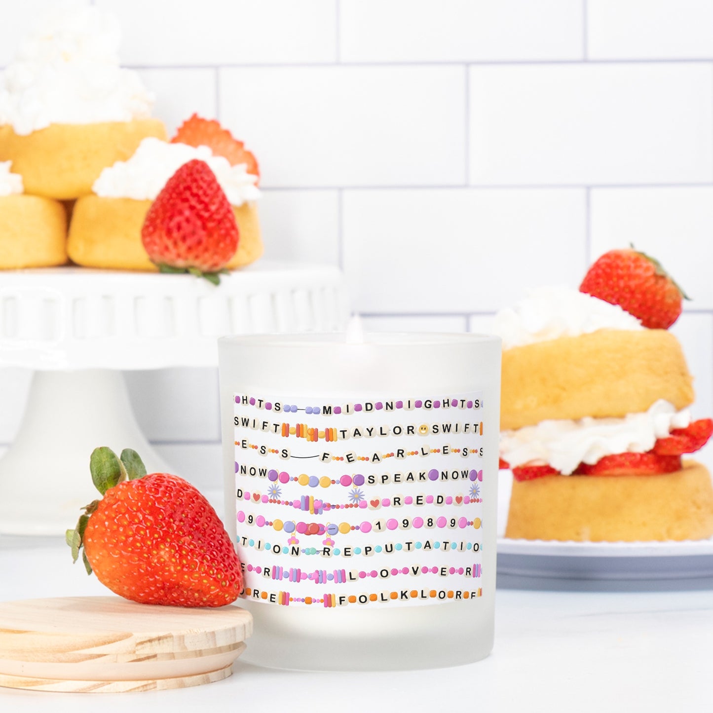 Candle Frosted (Pink Wick) Glass