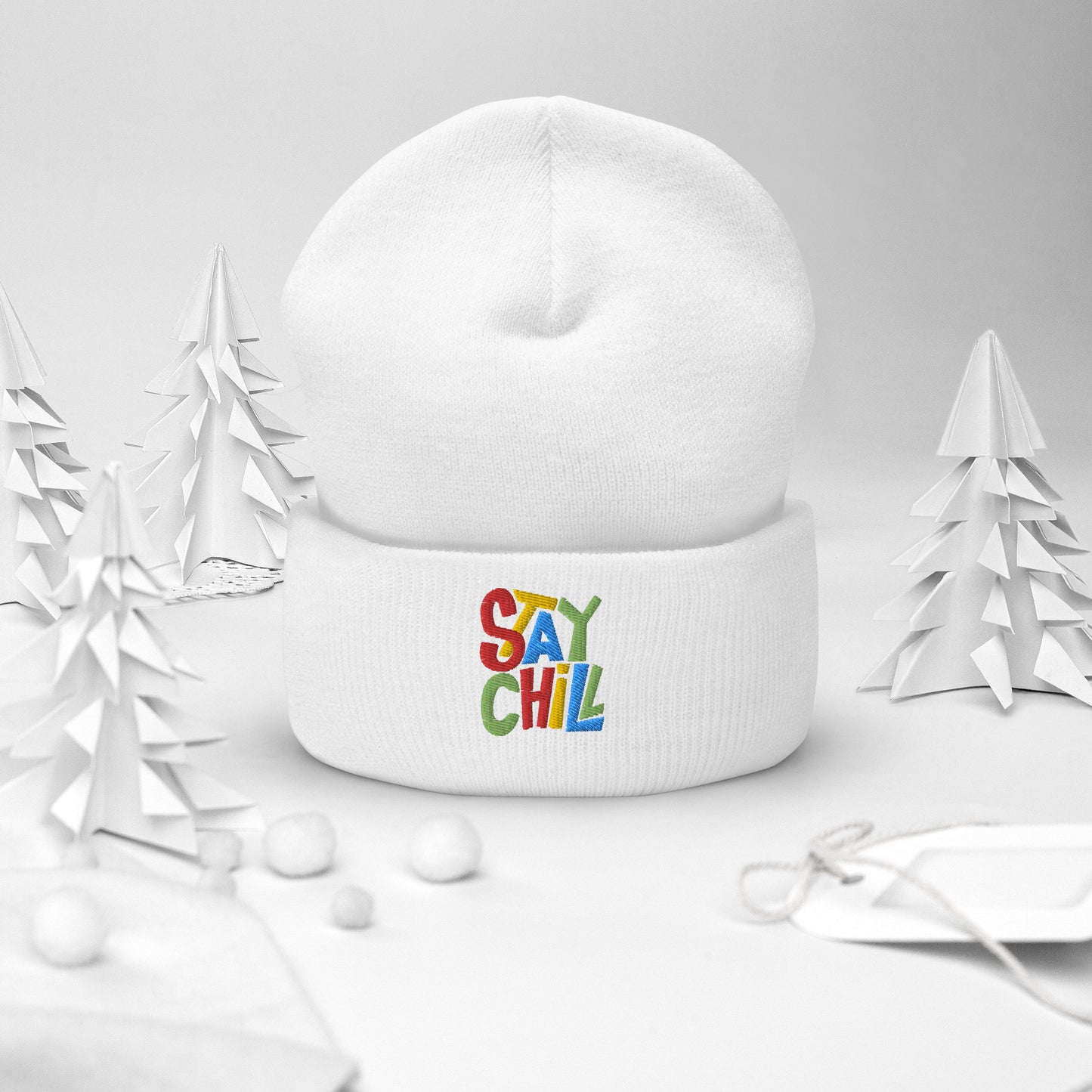 STAY CHILL Cuffed Beanie - Premium Beanie from The Wishful Fish Kids - Just $23! Shop now at The Wishful Fish Kids