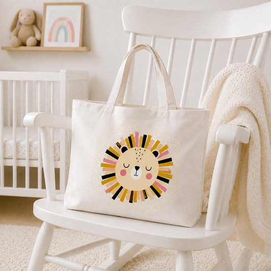Lion Mommy Bag Tote — Sweet, Soft & Roar-Ready