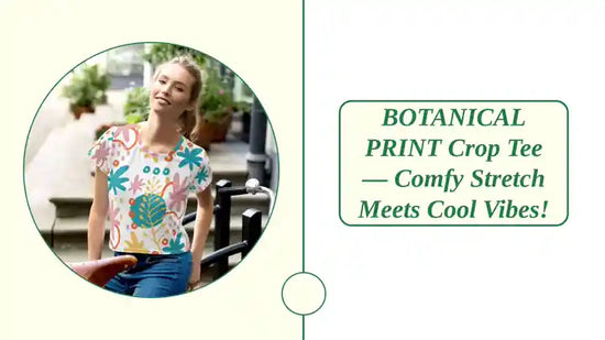 BOTANICAL PRINT Crop Tee &mdash; Comfy Stretch Meets Cool Vibes! by@Outfy