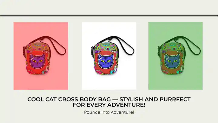 COOL CAT Cross Body Bag &mdash; Stylish and Purrfect for Every Adventure! by@Outfy