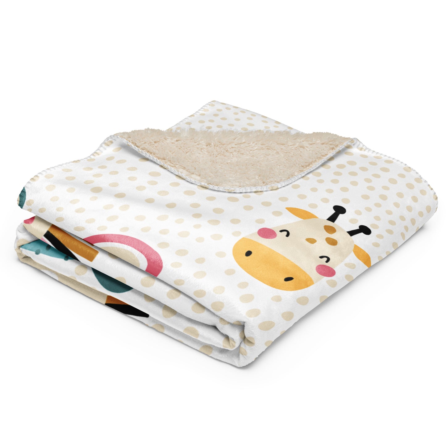 Sherpa Baby Blanket Animals Design —  Perfect for a New Baby Gift