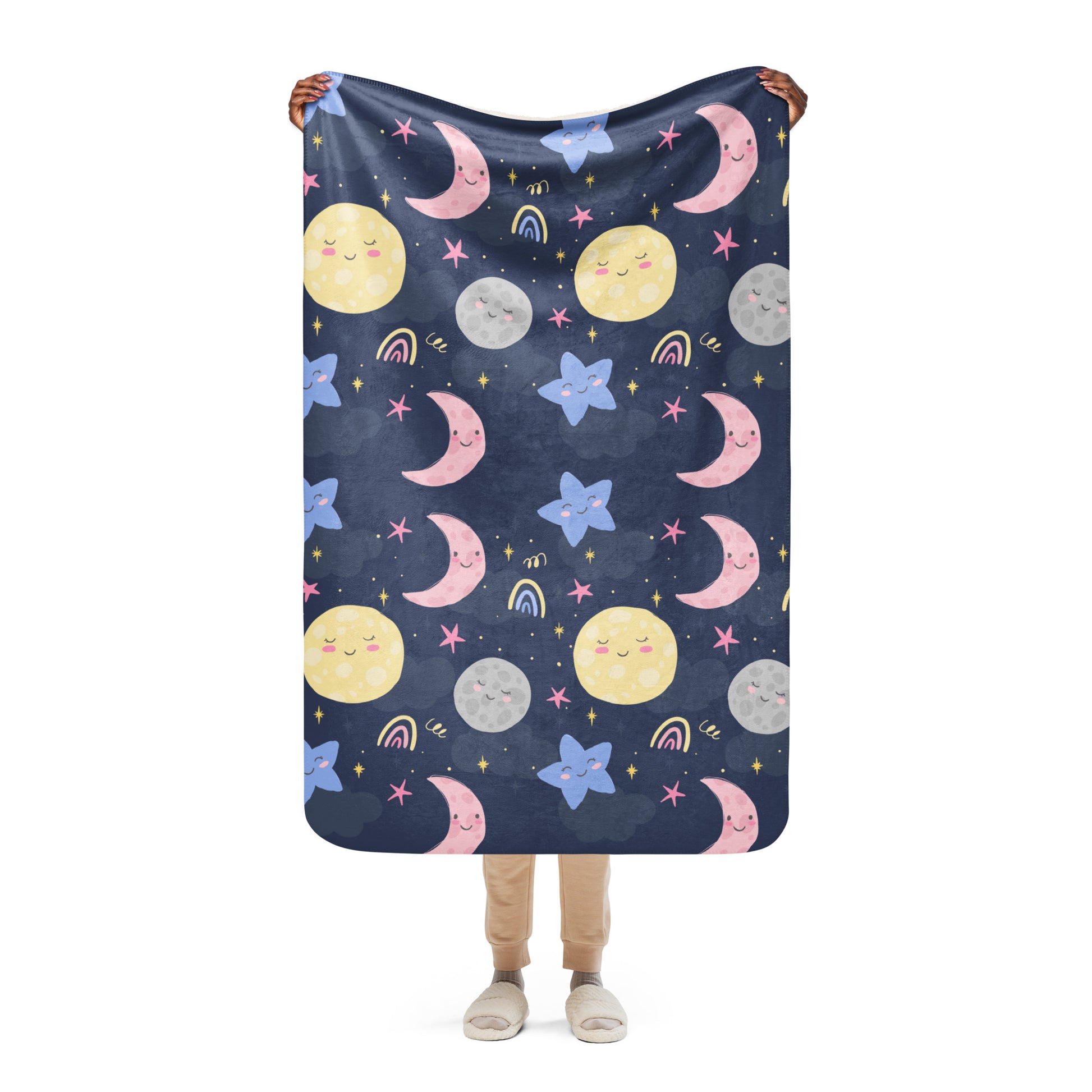 MOON & STARS Sherpa Blanket - Premium Baby Blanket from The Wishful Fish Kids - Just $34! Shop now at The Wishful Fish Kids