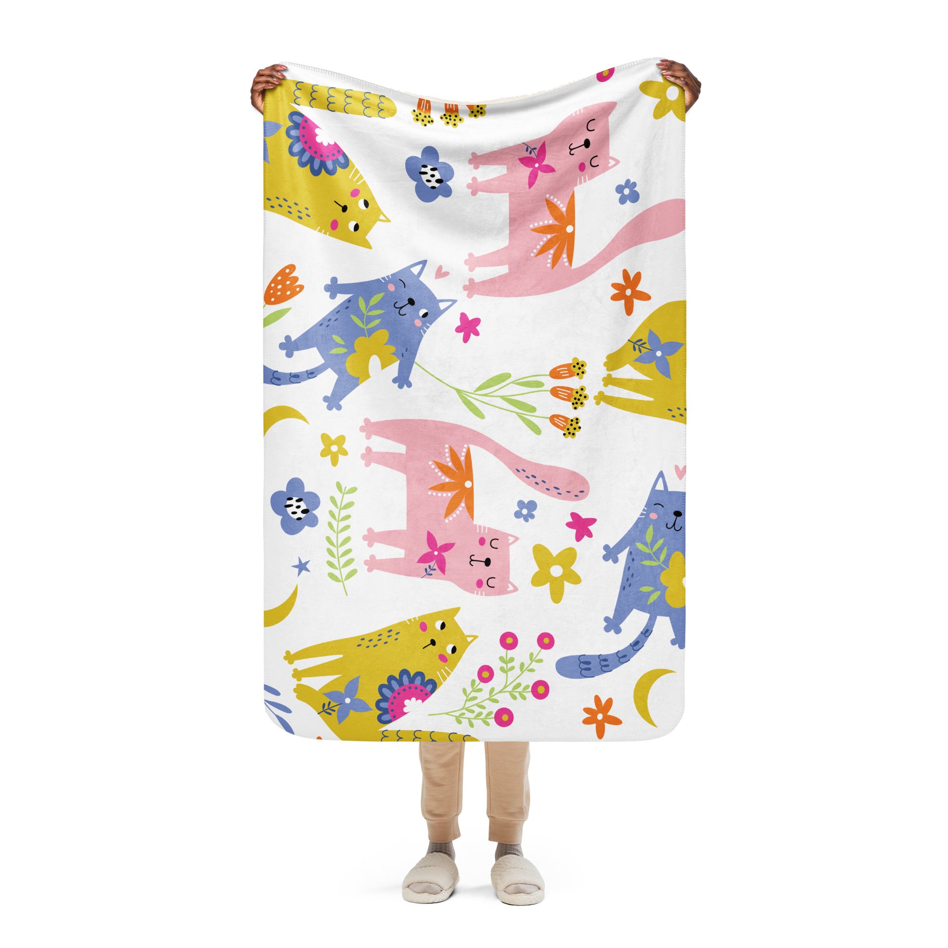 PLAYFUL KITTIES Sherpa Blanket - Premium Sherpa Blanket from The Wishful Fish Kids - Just $36! Shop now at The Wishful Fish Kids