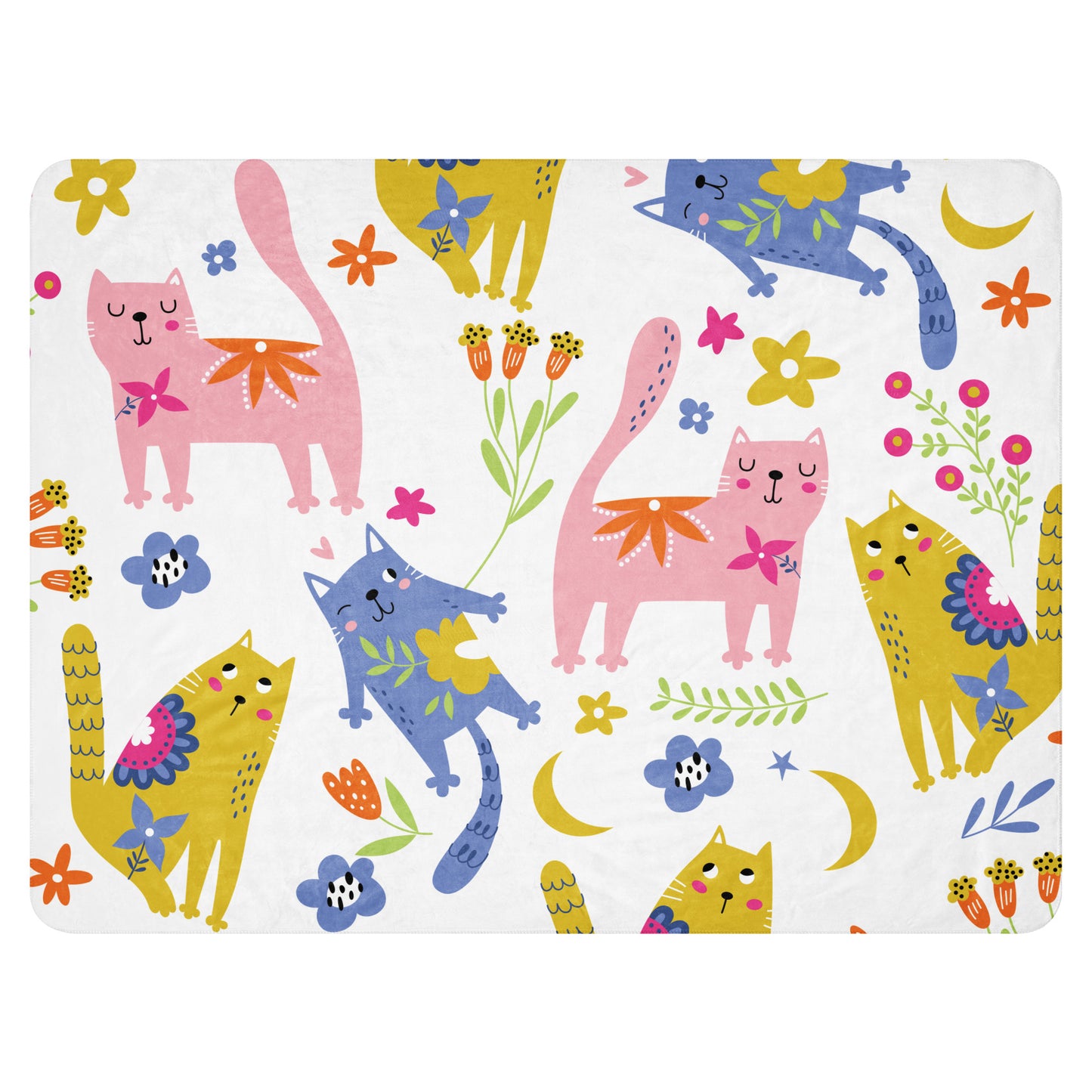 PLAYFUL KITTIES Sherpa Blanket - Premium Sherpa Blanket from The Wishful Fish Kids - Just $36! Shop now at The Wishful Fish Kids