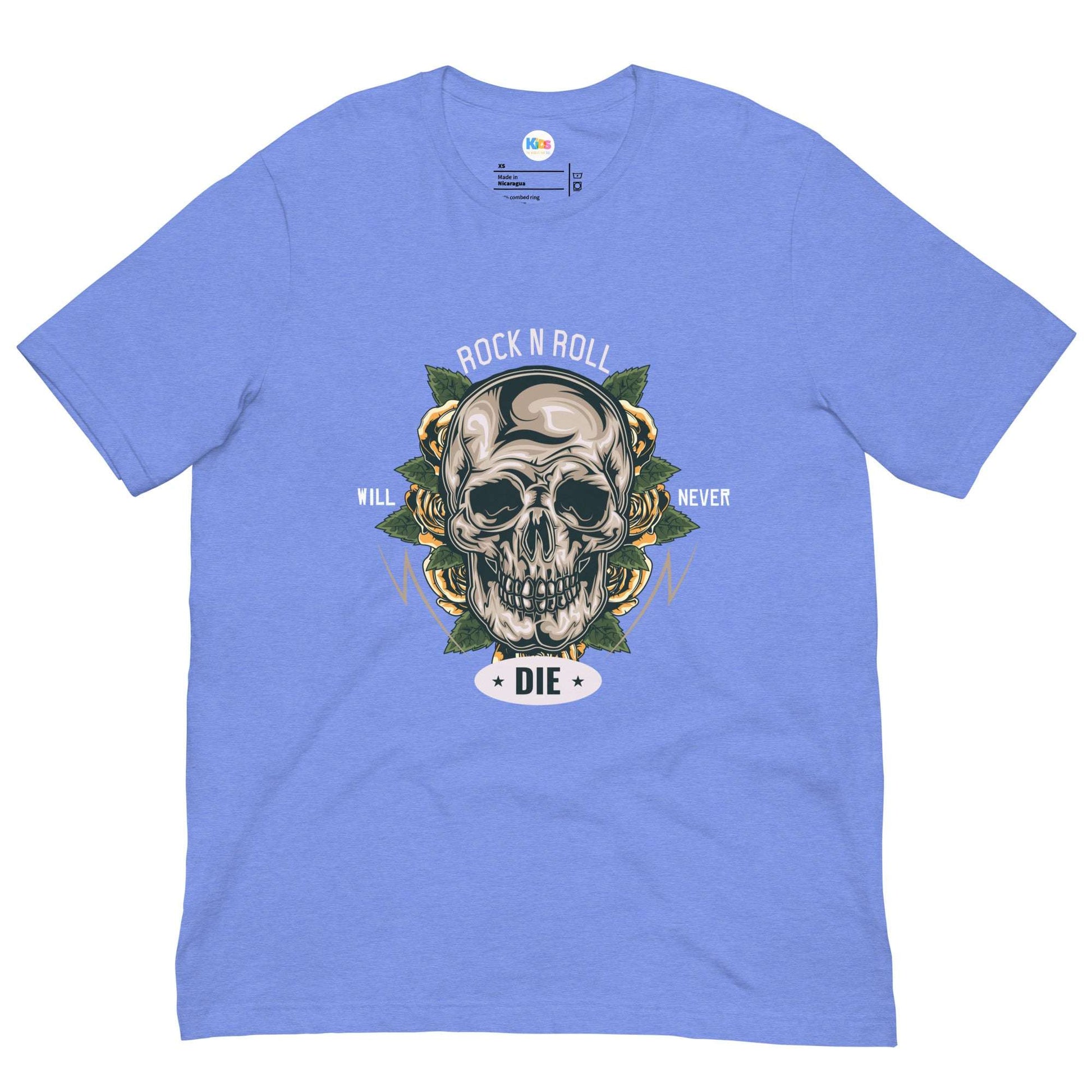 ROCK & ROLL Will NEVER DIE Unisex Tee - Premium Tee from The Wishful Fish Kids - Just $23! Shop now at The Wishful Fish Kids