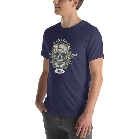 ROCK & ROLL Will NEVER DIE Unisex Tee - Premium Tee from The Wishful Fish Kids - Just $23! Shop now at The Wishful Fish Kids