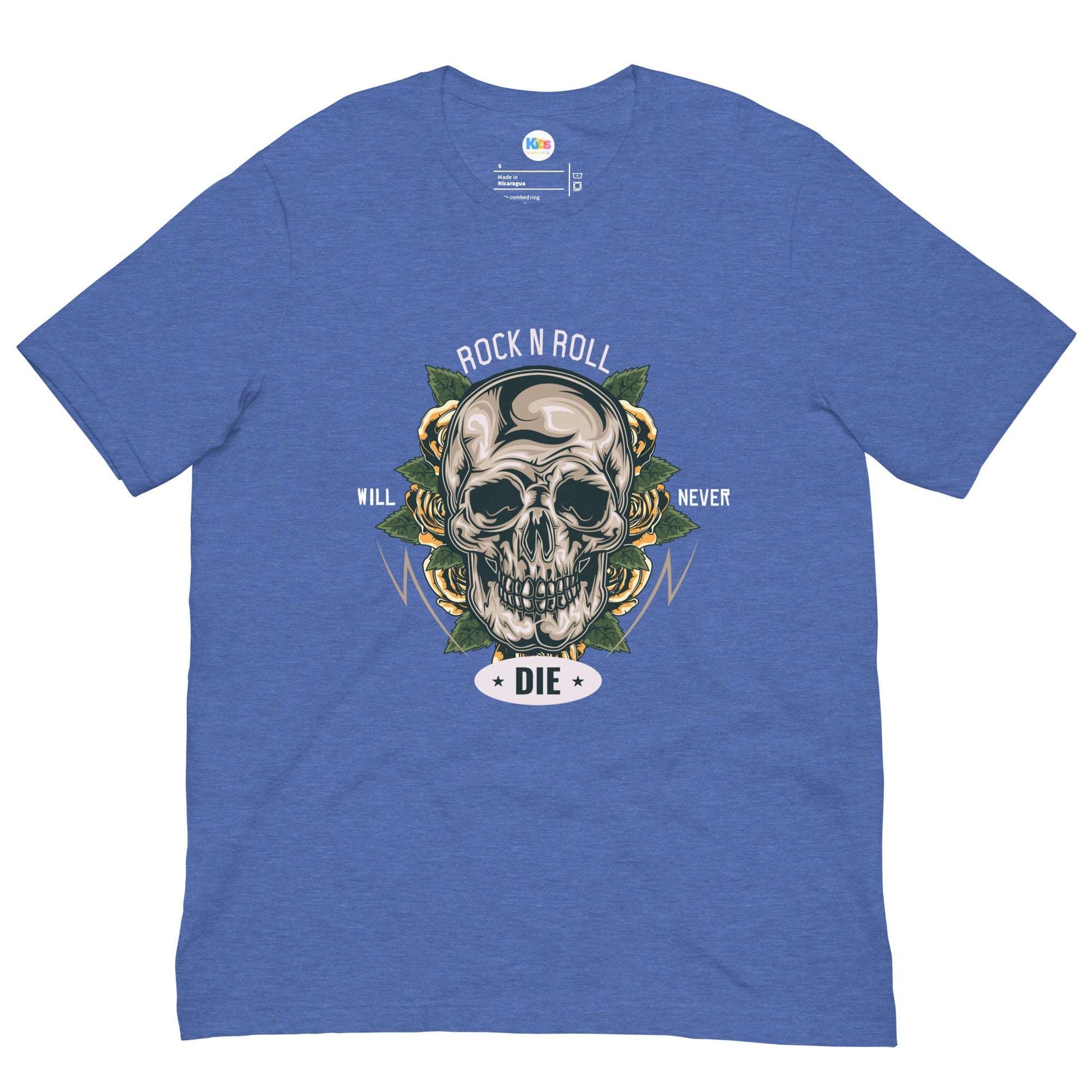 ROCK & ROLL Will NEVER DIE Unisex Tee - Premium Tee from The Wishful Fish Kids - Just $23! Shop now at The Wishful Fish Kids