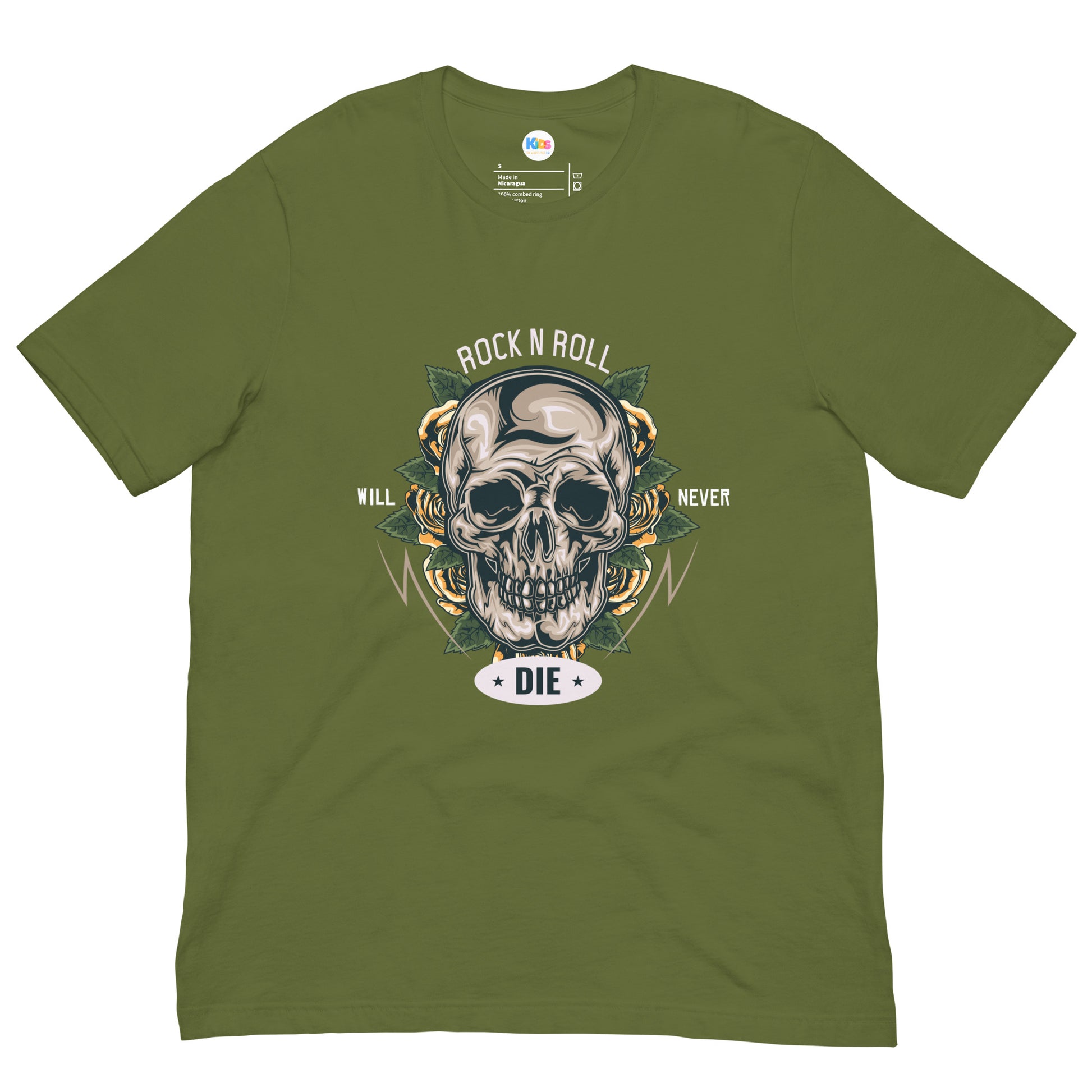 ROCK & ROLL Will NEVER DIE Unisex Tee - Premium Tee from The Wishful Fish Kids - Just $23! Shop now at The Wishful Fish Kids