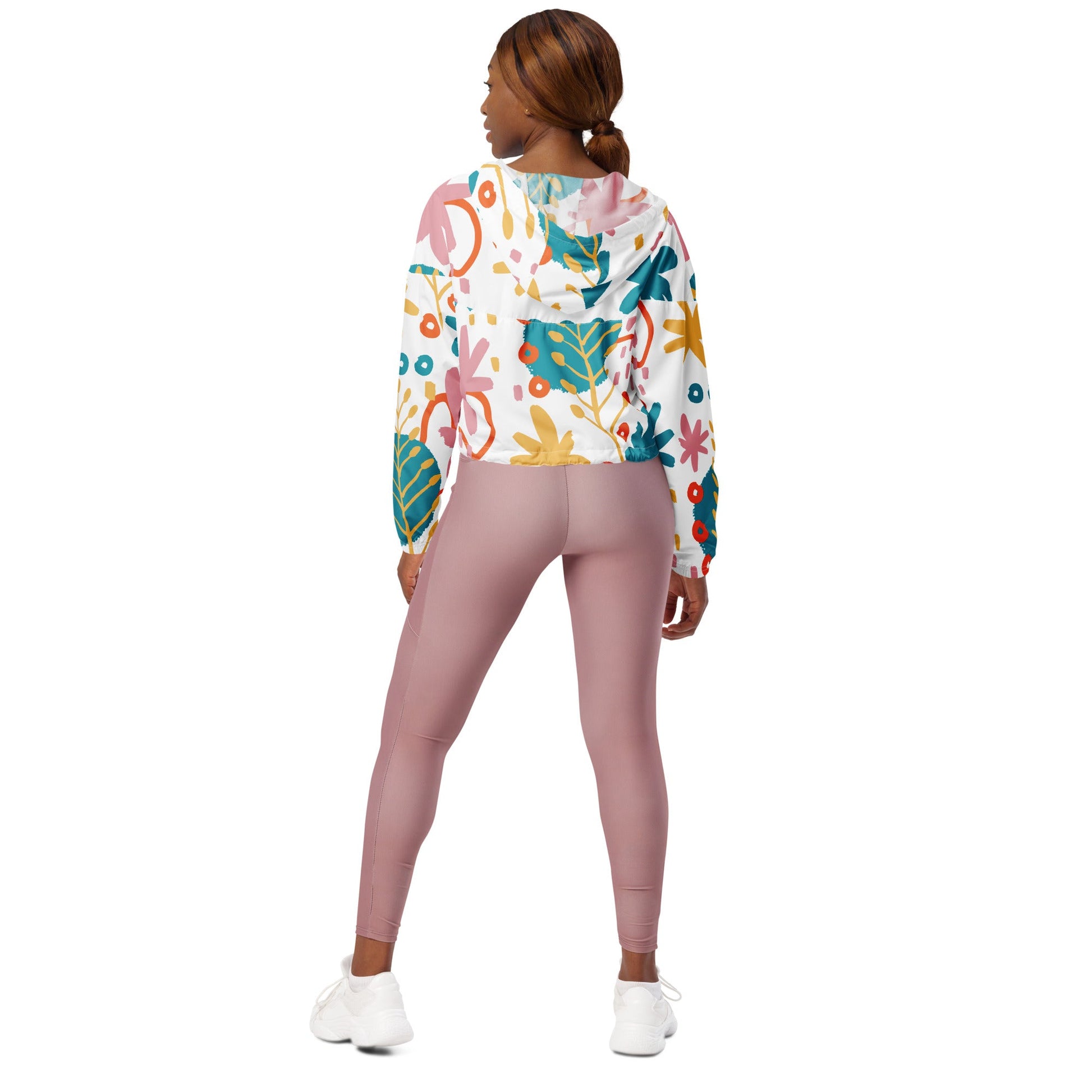 BOTANICAL PATTERN Cropped Windbreaker - Sizes S-2XL The Wishful Fish Kids