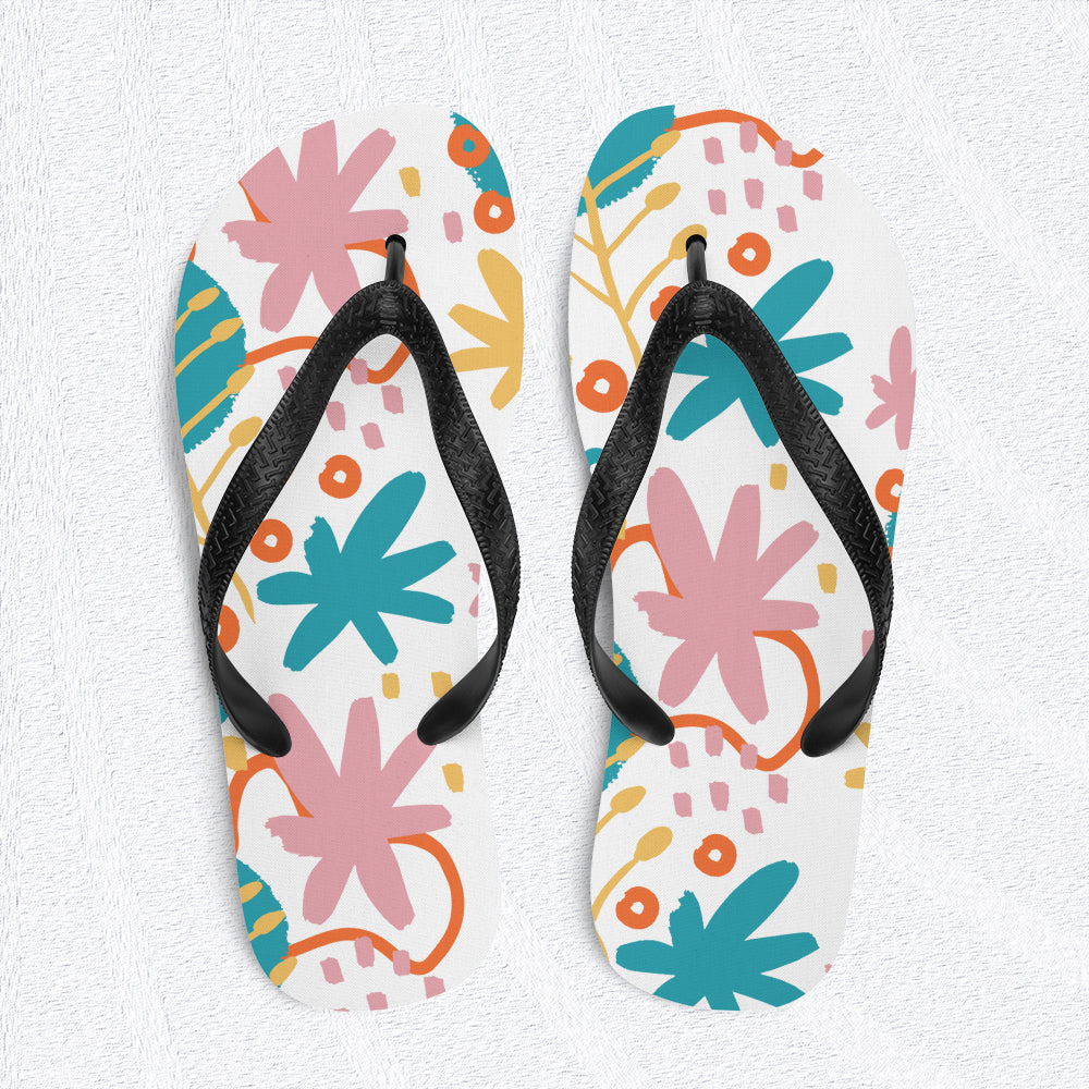 BOTANICAL PATTERN Flip-Flops - Sizes S-L - Premium Flip Flops from The Wishful Fish Kids - Just $26.00! Shop now at The Wishful Fish Kids