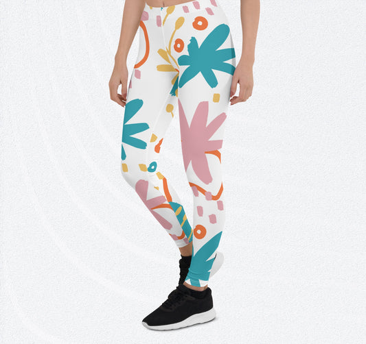 BOTANICAL PATTERN Leggings - Sizes XS-XL The Wishful Fish Kids