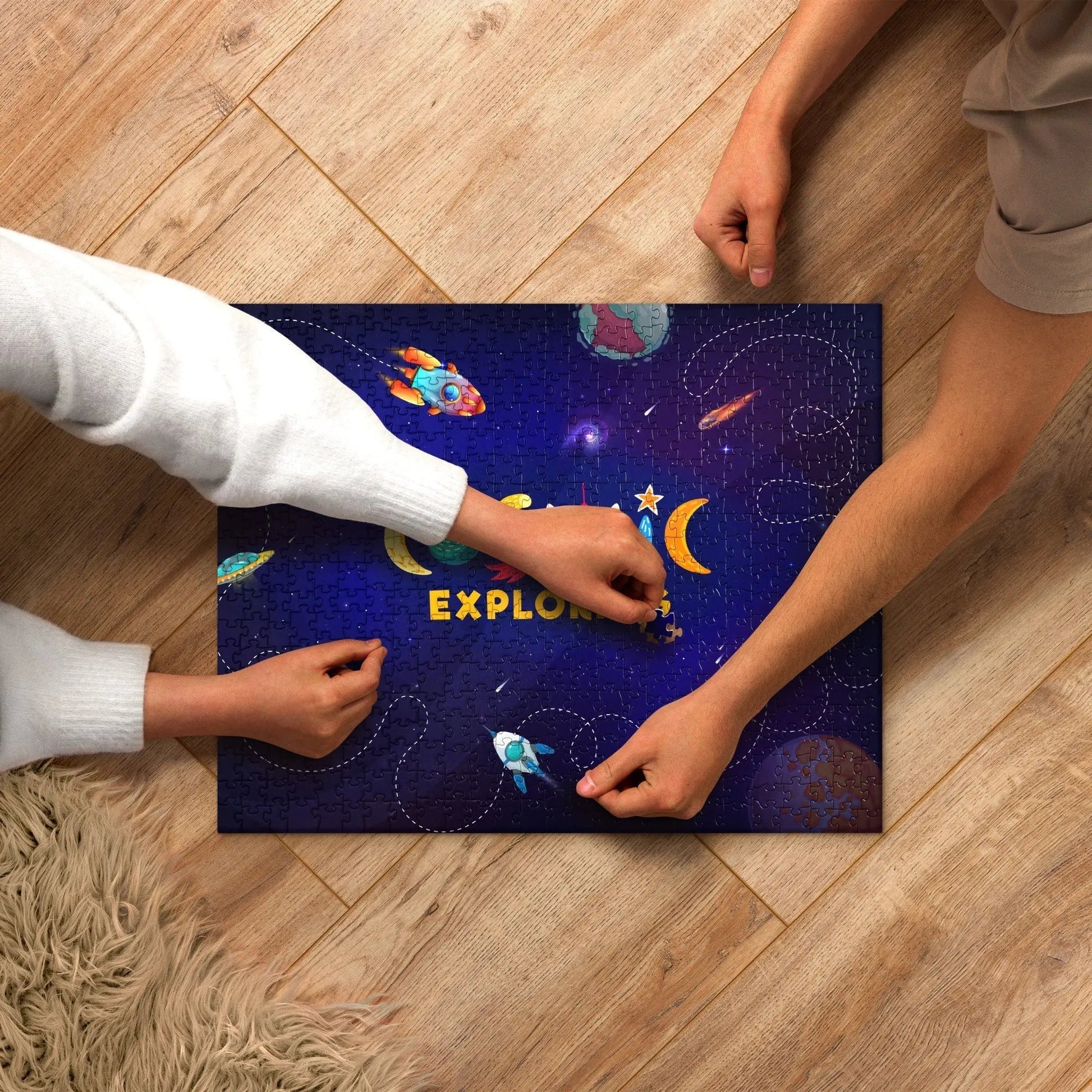 Fun by fun, piece by piece, you'll be piecing together a galaxy of planets, and cosmic wonders. Great for puzzle parties. SHOP Now at The Wishful Fish KIDS