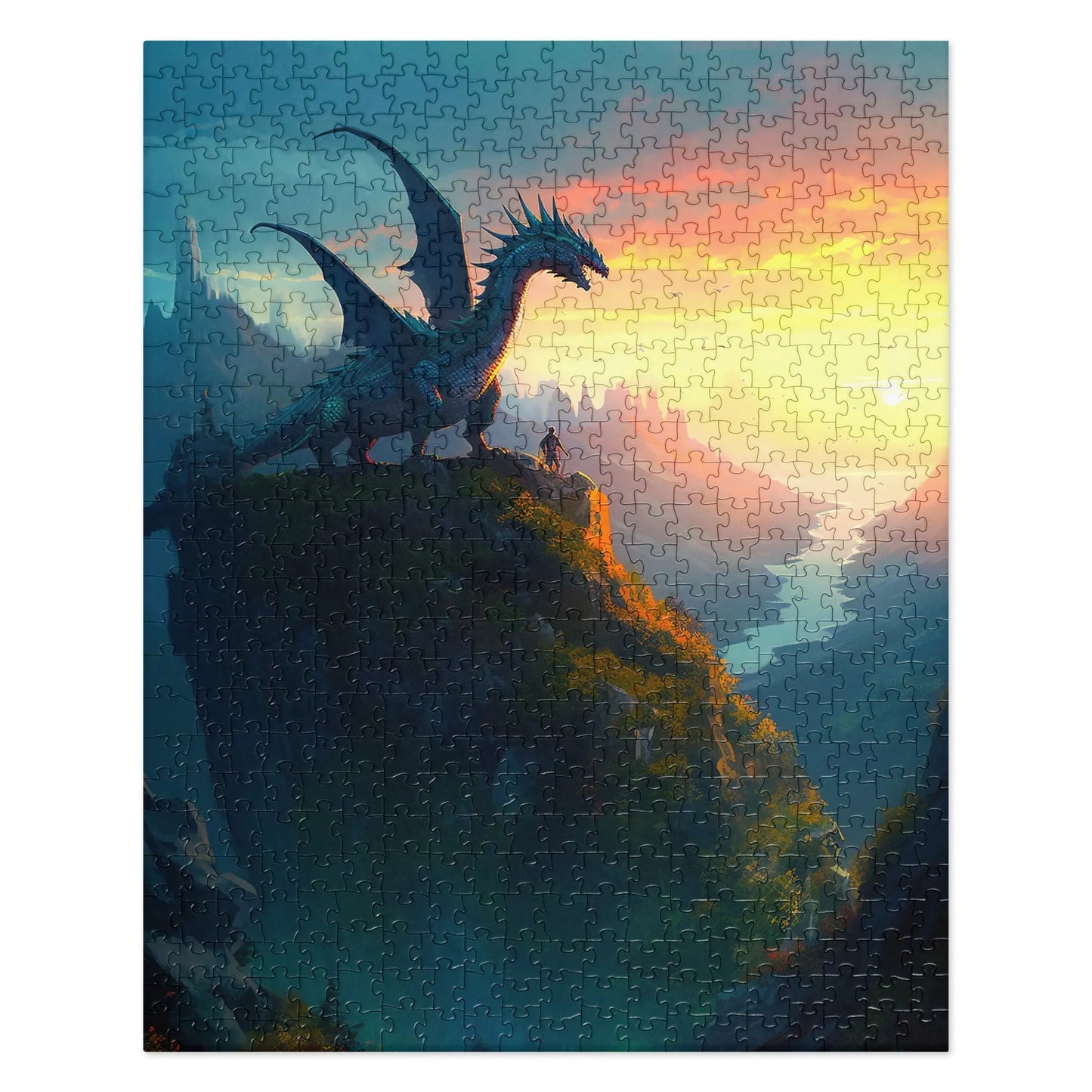 Piece together the majestic dragon perched atop a mountain. SHOP NOW at The Wishful  Fish KIDS