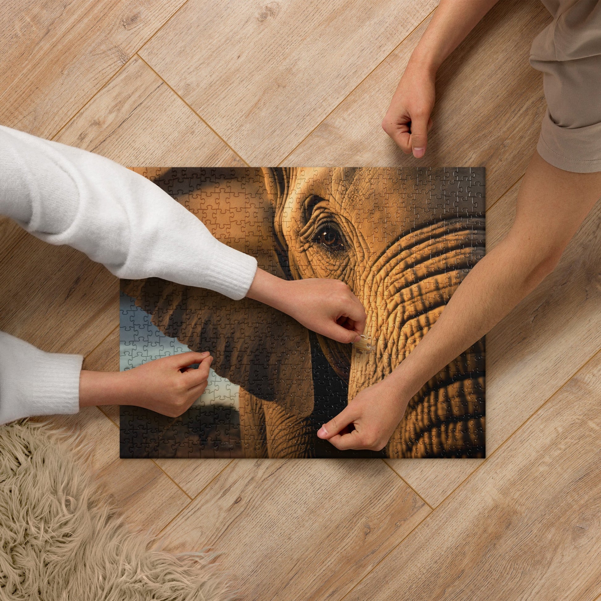 ELEPHANT SAFARI Jigsaw Puzzle - 520 Pieces - Premium Jigsaw Puzzle from The Wishful Fish Kids - Just $38.00! Shop now at The Wishful Fish Kids