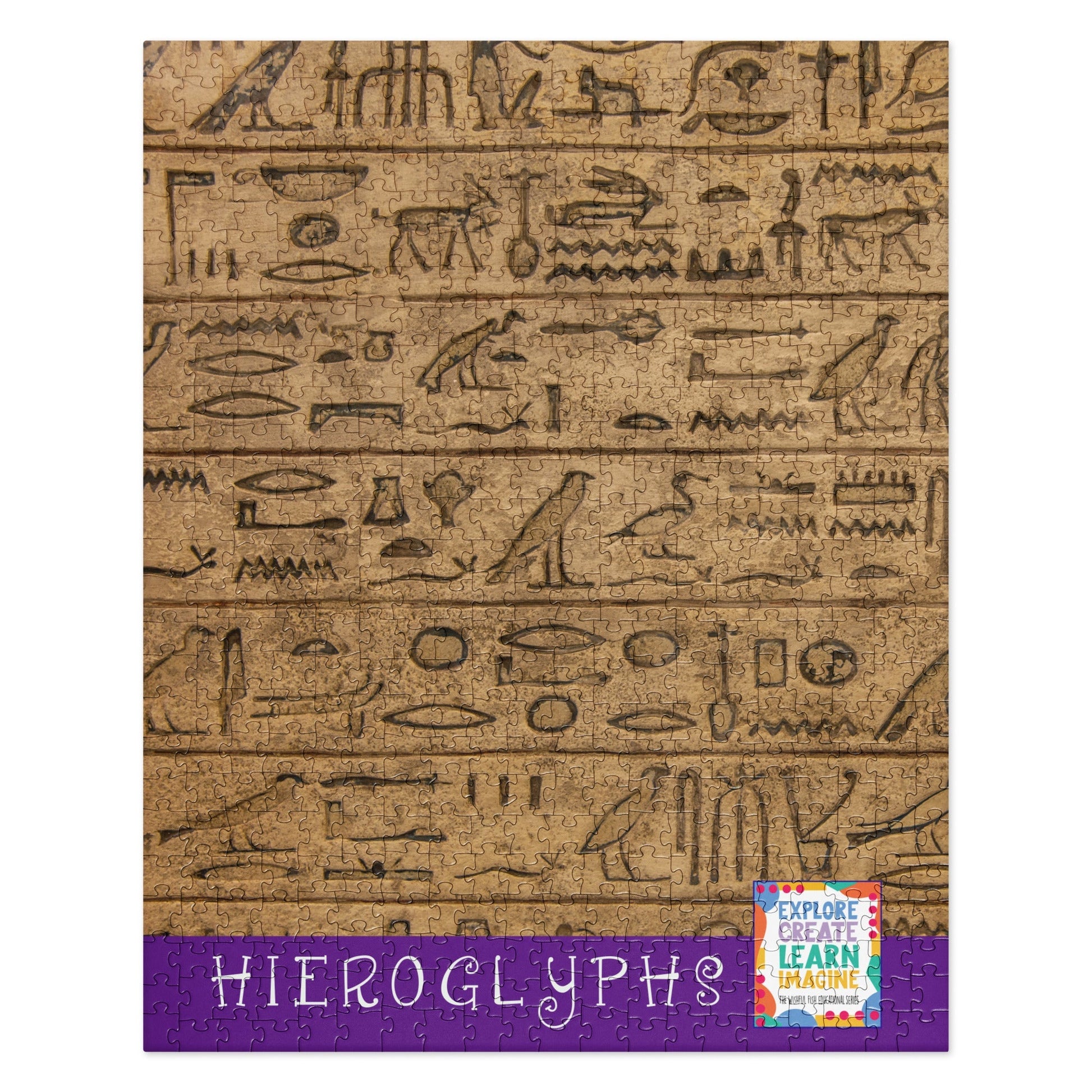 Egyptian Hieroglyphs Educational Series Jigsaw Puzzle - Premium  from The Wishful Fish Kids - Just $34.00! Shop now at The Wishful Fish Kids