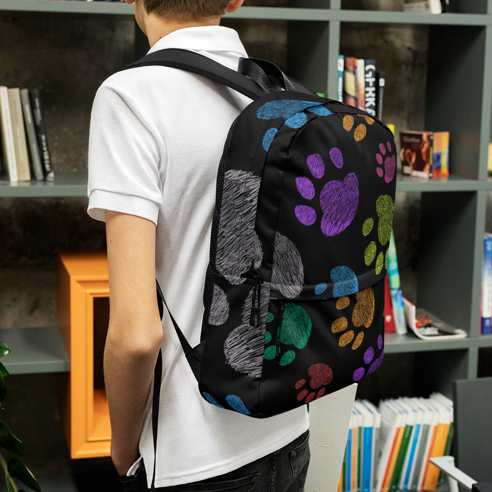 FUN PAW PRINTS Backpack - Premium Backpack from The Wishful Fish Kids - Just $48.00! Shop now at The Wishful Fish Kids