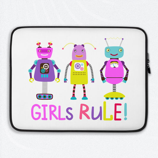 GIRLS RULE Laptop Sleeve - Premium  from The Wishful Fish Kids - Just $28.00! Shop now at The Wishful Fish Kids