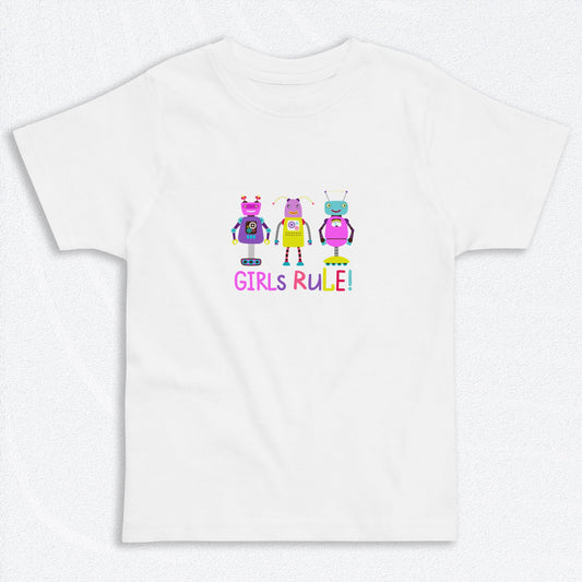 GIRLS RULE Toddler Jersey T Shirt  Sizes 2-5/6 The Wishful Fish Kids