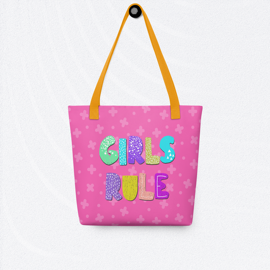 Girls Rule Tote Bag - Premium Tote Bag from The Wishful Fish Kids - Just $28.00! Shop now at The Wishful Fish Kids