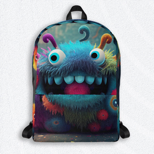 HAPPY MONSTER Backpack - Premium Backpack from The Wishful Fish Kids - Just $48.00! Shop now at The Wishful Fish Kids